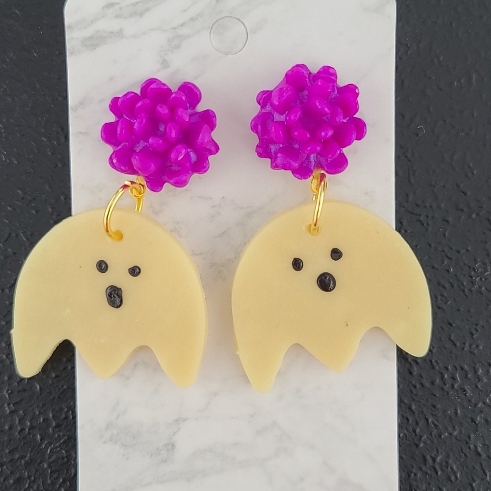 🎃Floral Ghost Earrings